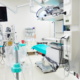 Empty operating room with medical technology