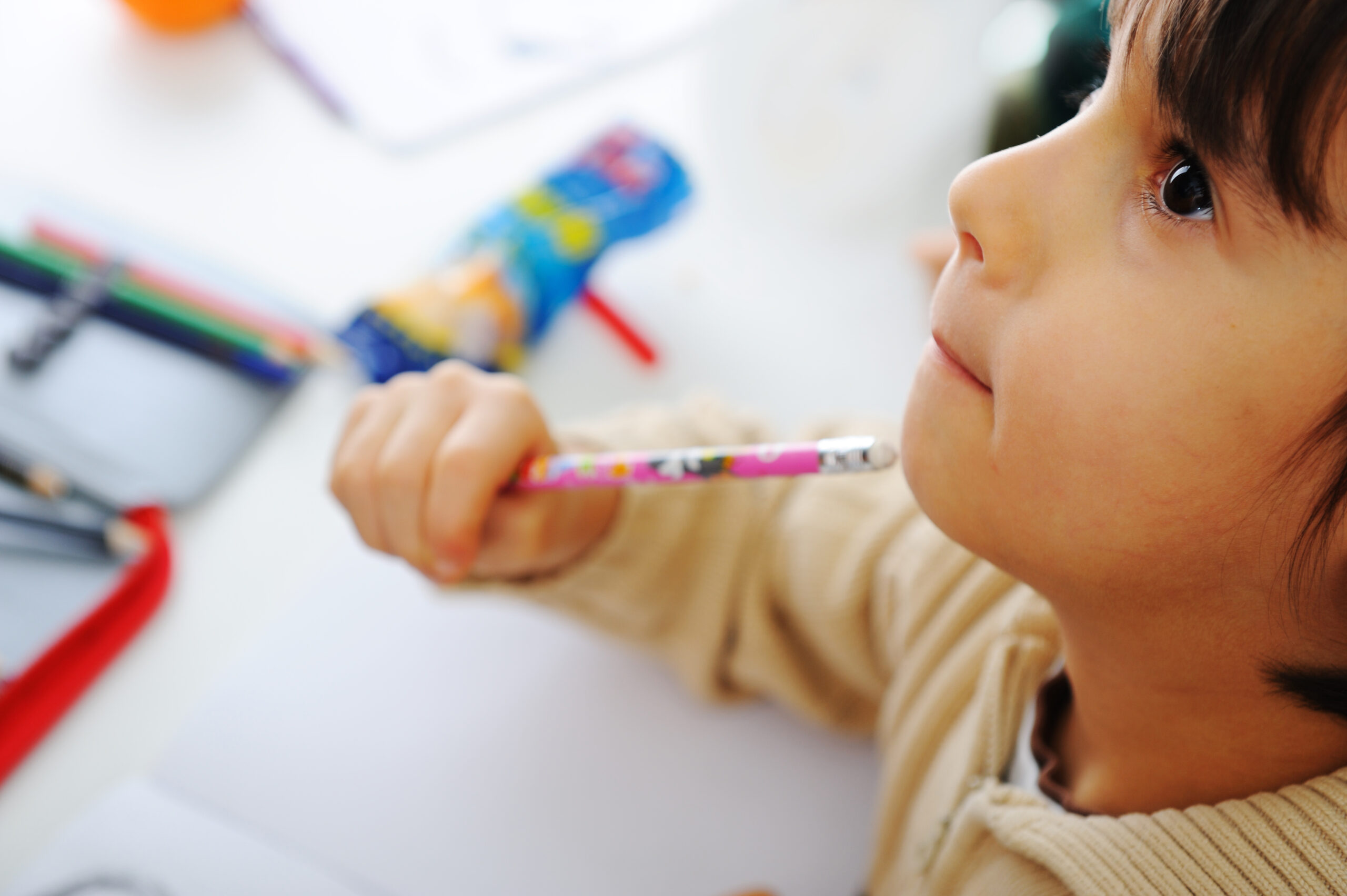 Learning process, cute children